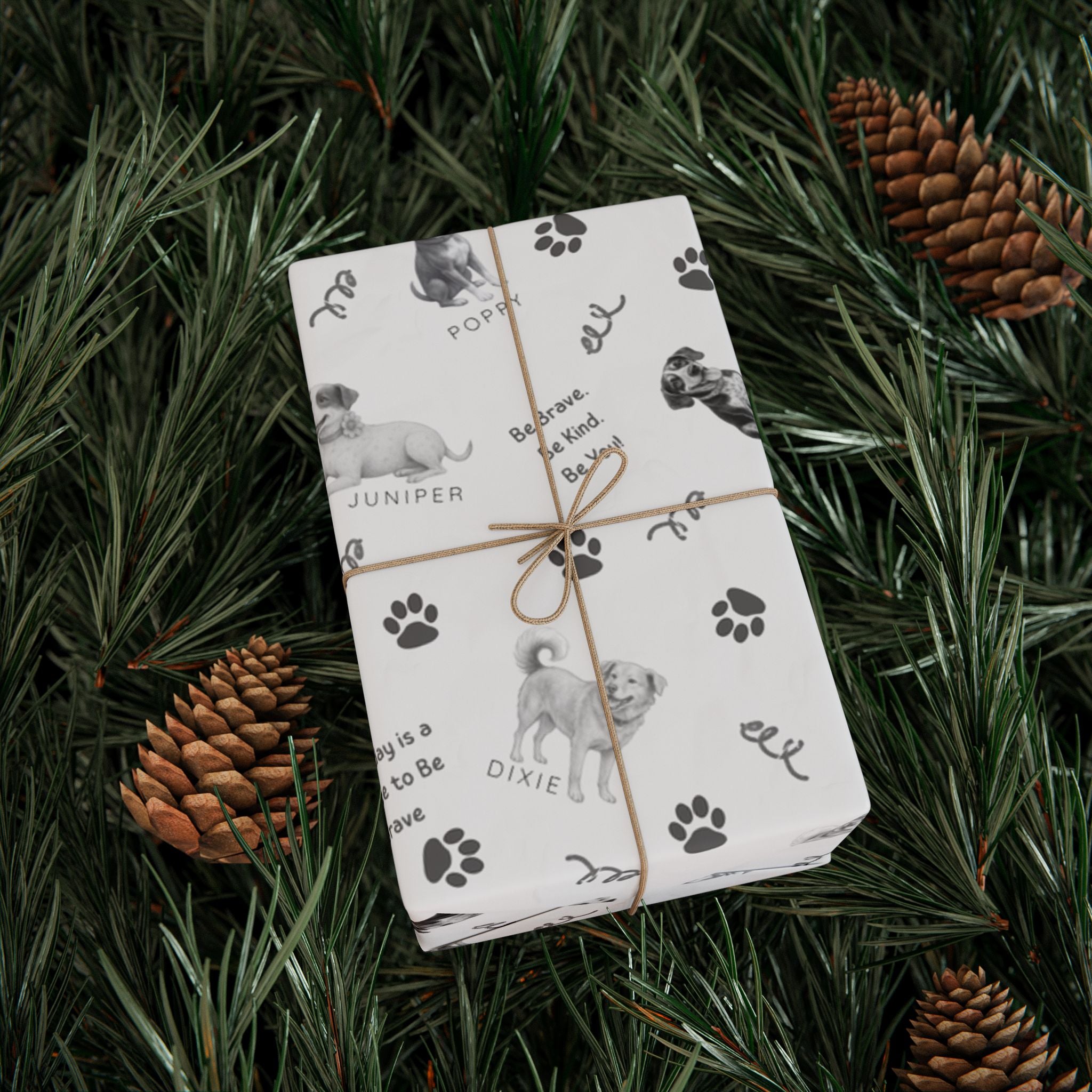 Dog Themed Wrapping Paper based on The Adventures of Poppy characters